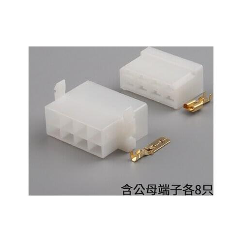 1set 8-hole plastic part car plug-in cable plug connector for car
