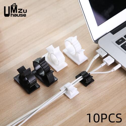 10PCS Fixed Wires Buckle Holder Headphone Data Cable Cord Winder Mini Storage Organizer Stand Home Table Office Organization New