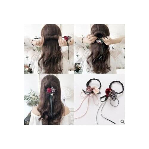 100pcs/lot Multi Variable Style Pearl Flower Hair Donut Magic Bud-like Lazy People Hair Bun Maker Accessories HA542