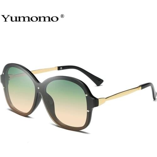 2021 Fashion One Piece Square Sunglasses Women Men Fashion Gradient Sunglasses Female Retro Sun Glasses UV400