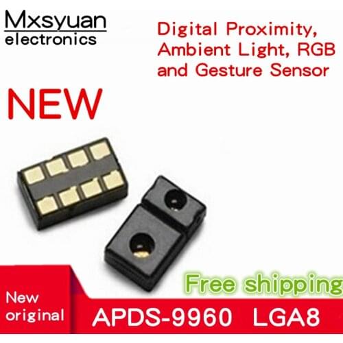 5pcs~50pcs/LOT New original APDS-9960 APDS9960 LGA-8 Digital Proximity, Ambient Light, RGB and Gesture Sensor