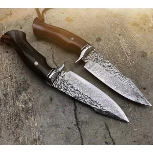 78 Layer VG10 Damascus steel fixed Blade knife 61HRC High hardness survival knife Camping Tactical Pocket outdoor hunting Knife