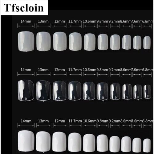 Hot Sale Professional Fake Nails Tips 500 Pcs free Oval Round Acrylic Nail Art White/Transparent/Natural False Nails Fake Tips