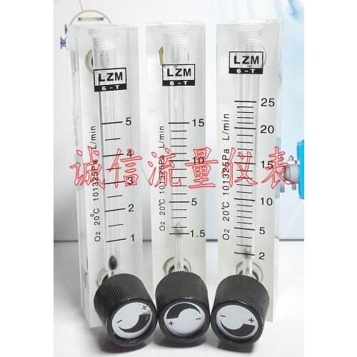Oxygen Flow Meter LZM-6T O 2 Square Oxygen Bar Adjustable Small Flow Meter 1.5~15L/min Square