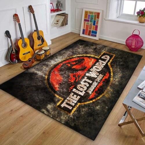 Jurassic World Dinosaur Floor Mat Carpet Adult Kid Living Room Hotel Bedroom Bedside Non-slip Rug Office Computer Chair Blanket