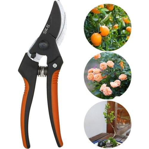 Bypass Pruner Stainless Steel Garden Scissor Hand Pruning Shear Branch Trimmer Tree Limb Cutter Garden Tool with Cutting Pruner