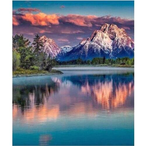 Full Square/Round 5D DIY Embroidery Mountain Scenery Cross Stitch Diamond Painting Rhinestones Love Gift Home Decor FH856