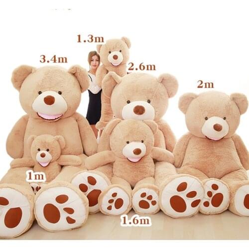 Empty Teddy Bear Huge American Giant Bear Skin Teddy Bear Coat Good Quality Factary Price Soft Toys For Girls