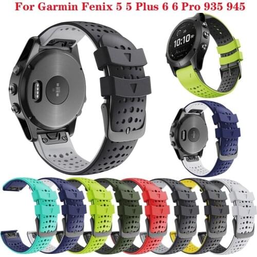 22MM Quick Release Easy Fit Silicone Watch Wrist Band Straps For Garmin Fenix5 6 6X 5 5S Pro Forerunner 935 945 Wirstband Correa