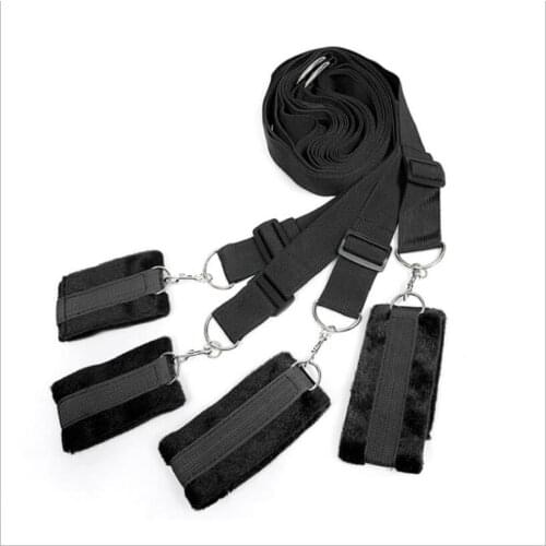 Sex Furniture Handcuffs & Ankle Cuffs BDSM Bondage Set Restraint Open Leg Fetish Adult Sex Toys For Couples Games S0147