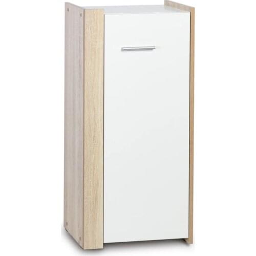 Dresser Cabinet 3 Layer Storage Shelf Nordic Style Home Bedroom Cabinet Living Room Storage Cabinet,46.8х30.4x98cm White and Oak