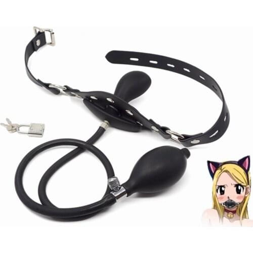 Couples Sex Toy Silicone Inflatable Big Mouth Gag Ball Bondage Restraints Adult Games For Couples Flirting Tool BDSM Sex Toys