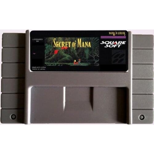 Save File Secret Of Mana NTSC 16 Big Gray Game Card For USA Version Game Player