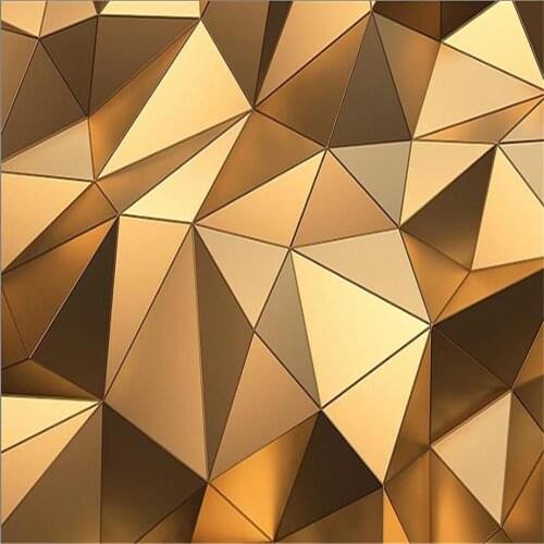 Modern wallpaper for living room 3d stereo abstract architectural space golden wallpapers geometric wallpaper
