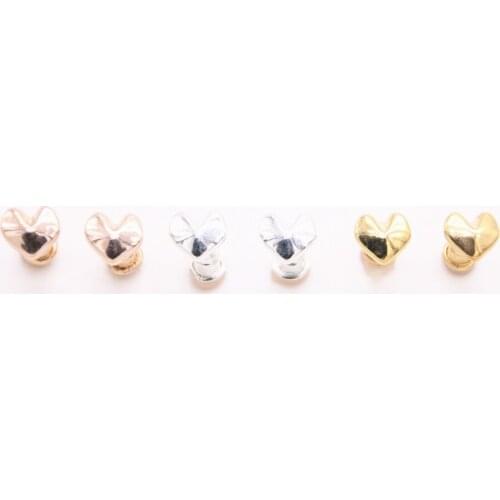 Three-dimensional heart shape stud earrings Multicolor love stud earrings made for women