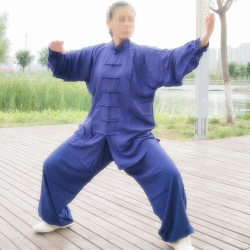 USHINE cotton Taichi uniform high quality martial arts Kungfu suit Wushu TaiChi clothing large size top pants children adult