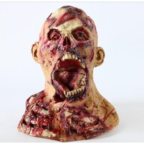 Kigurumi Halloween Cosplay Horror Masks Monster Helmet Masquerade Props Terror Full Head Latex Scary Brain Party Mask Zombie