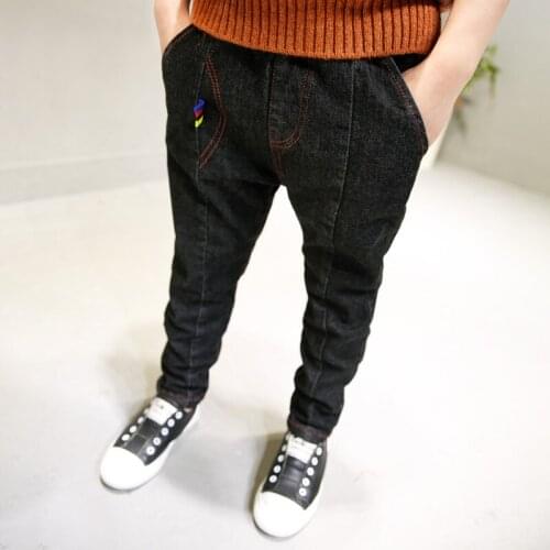 2018 Spring Kids Pants Girls Baby Boys Jeans Thick Children Jeans for Boys Kids Casual Denim Pants Toddler Kids Clothing 5-12Y