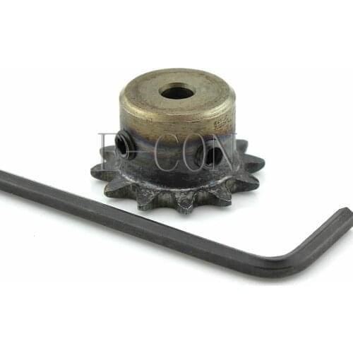 1pcs 12T 8mm Bore 04C12T Metal Pilot Motor Gear Roller Chain Drive Sprocket