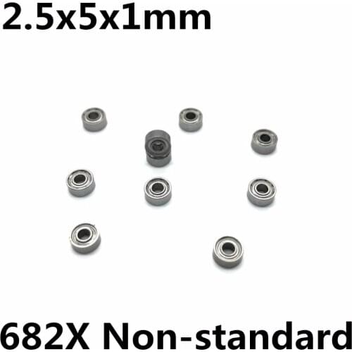 10Pcs 682X Open 2.5x5x1 mm Deep groove ball bearing Miniature bearing High quality Model aircraft Smooth 682