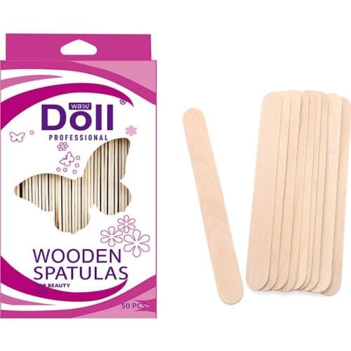 50PCS Disposable Wooden Waxing Wax Spatulas Depressor Hair Removal Sticks Wax Medical Stick Beauty Health