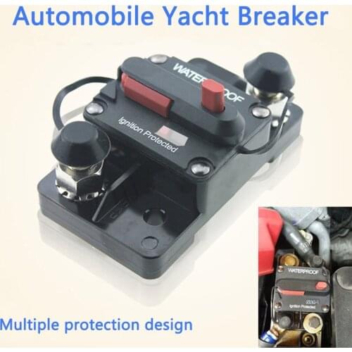 30~300A Manual Reset Circuit Breaker Fuse Reset 12-72V DC Car Boat Auto ATV Waterproof For Car Auto Boat Audio Stereo Fuse Plug
