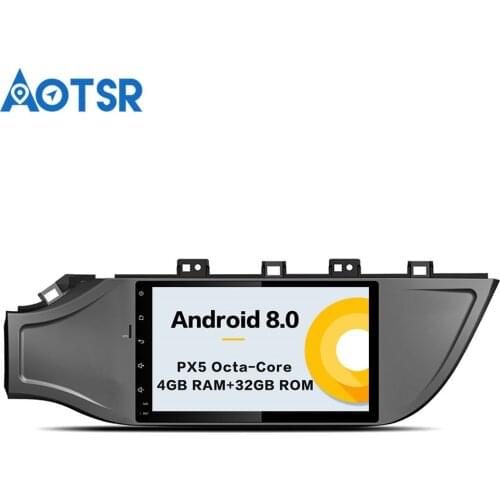Aotsr Android 8.0 Car GPS Navigation Car NO DVD Player Headunit for KIA Rio 2017 2018 2019 Russia Version Radio Recorder