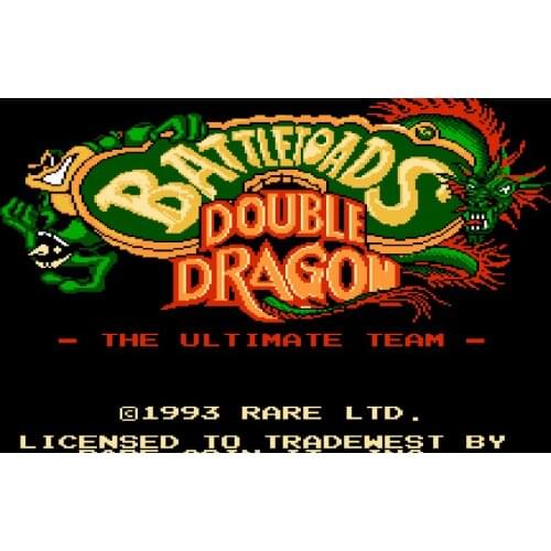 Battletoads and Double Dragon 16 bit Big Gray Game Card For NTSC Game Player Drop Shipping