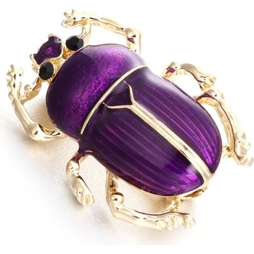 Beetle Brooches Animal Insects Jewelry Hijab Pins Vivid For Women Kids Smooth Enamel Polish Broche Sweater Dress Bijoux