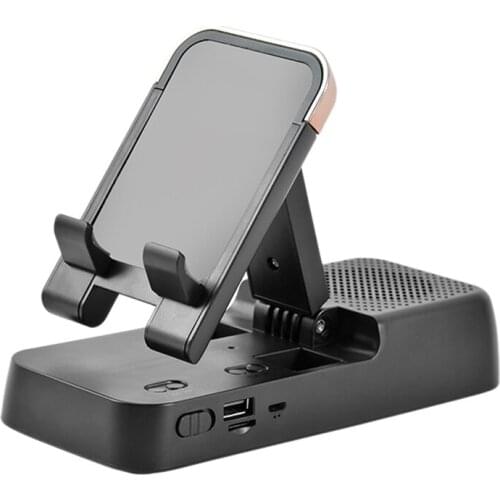 Bluetooth Speaker Phone Holder,HD Surround Sound Cell Phone Speakers,Adjustable Phone Holder for Desk Suitable