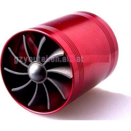 By DHL or Fedex 100pcs New F1-Z Double Supercharger Universal Turb Air Intake Fuel Gas Saver Fan Turbocharger hot sale