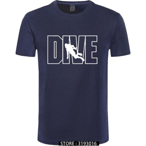 Diver Design Brand Man Clothes Top Fashion Dive AQUALUNG Print Mens T Shirt Cotton Short Sleeve O-Neck Diving T-Shirts