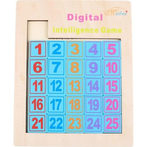 Double-sided Digital Animal Digital Game Wooden Clearance Puzzle Early Childhood Educationanl Toy Huarongdao