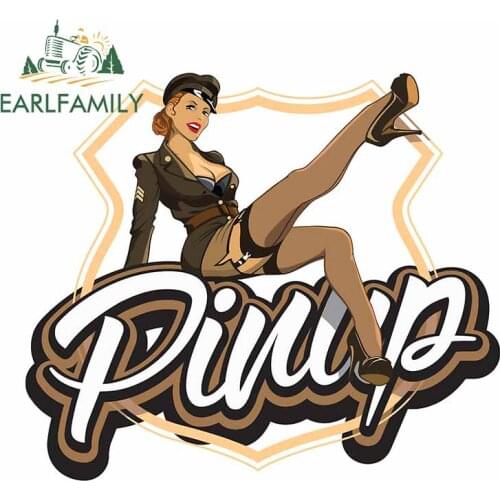 EARLFAMILY 13cm For Pin Up Girl Fashion Car Stickers Repair Decal Waterproof DIY Custom Printing Vinyl Material Decor