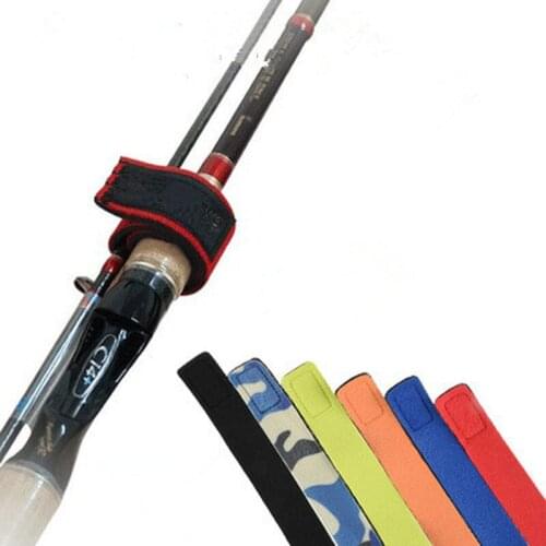 1 Pcs New Fishing Tools Rod Tie Strap Belt Tackle Elastic Wrap Band Pole Holder Accessories Diving Materials Non-slip Firm