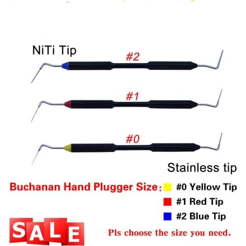 3 Sizes Sybronendo Endo Endodontic Buchanan Hand Plugger NiTi Stainless Tip Fill Obturation Teeth Fit KAVO Dental Equipment