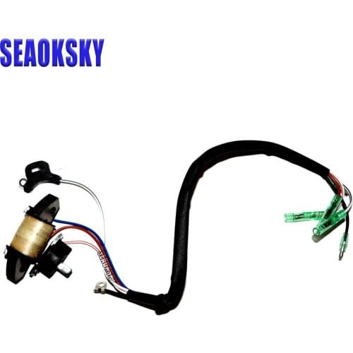 Boat Engine 69P-85541-09 Charge Coil and 61N-85543-09 & 61N-85543-19 Pulser Coil for Yamaha C 25HP 30HP 2 Stroke Outboard Motor