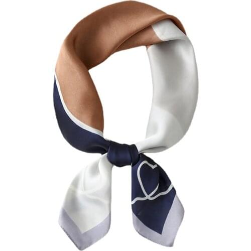 Small Square Scarf Silk Scarf Women 2021 New Color Matching Printing Scarf Professional Bib Fashion Scarf 70*70cm