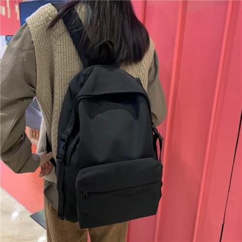 Cute Casual Backpack New Trend Women Backpack Nylon Fashion Teenager Girl School Bag Solid Color Shoulder Bag Mochilas Rucksacks