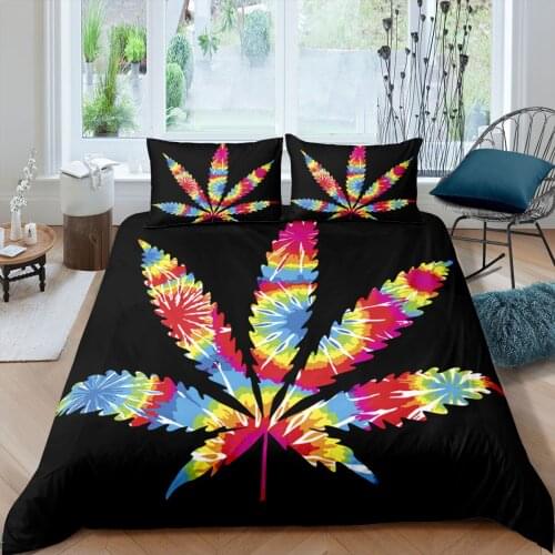 Fashion Fantasy Marple Leaf Bedding Set 3D Print Comforter Luxury Queen King Single Duvet Cover Set Home Textile Decor Modern