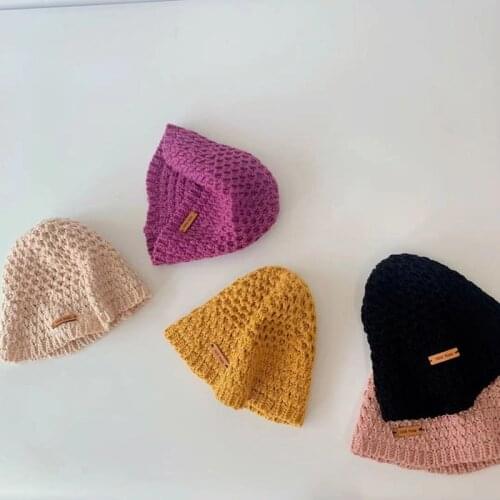 New 2021 fashion foldable Hollow Crochet Knitting multicolor Cotton Bucket hats Girls fisherman hat 48-52cm