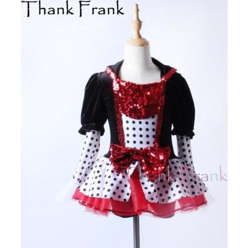 New Sequin Ballet Dress Girls Women Bow Dotted Tutu Dresses Kids Adult Long Sleeve Palace Style Contemporary Dance Costumes C252