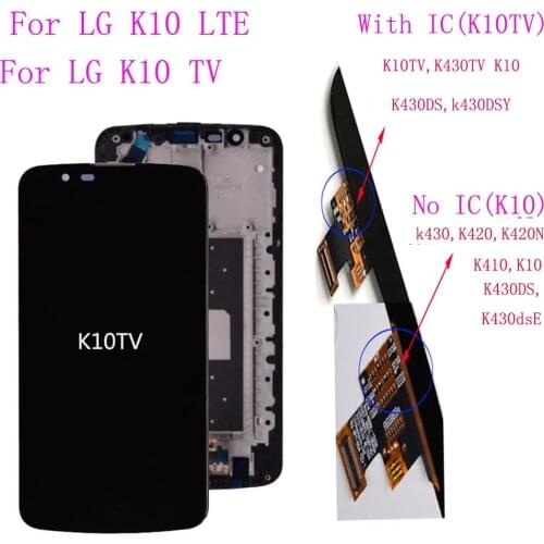 Original LCD For LG K10 LTE K420N K430 K430DS K410/ K10TV K430TV K410TV LCD No IC/With IC Display Touch Screen Digitizer Assembl