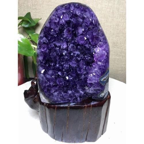 Natural amethyst cluster Amethyst cave cornucopie Wealth dissipating magnetism to drive away evil town house decorations