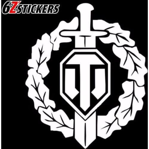 Sixsub 1pcs 35X29CM Funny Tanks World Car Styling Sticker Funny Car Stickers and Decals