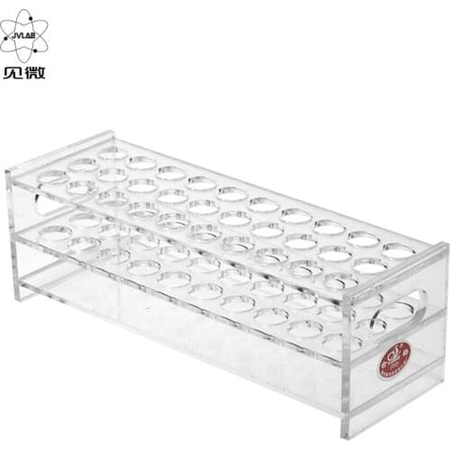 Test Tube Rack Rectangle Transparent Plexiglass Test Tube Stand 18.5mm * 30-Holes Organic Glass Cocktail Frame