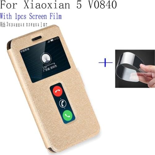 Smart View window PU leather case For ZTE Xiaoxian 5 V0840 cover shell phone case For Xiaoxian5 V 0840 flip case back cover