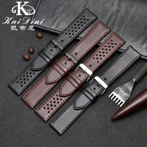 Cowhide watch band genuine leather AR1828 AR1846 AR0382 Breathable watch band 22mm thin smooth watch strap belt Suitable for DW