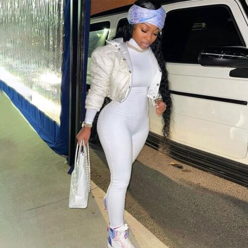 Turtleneck Jumpsuit Women Autumn Solid Color Sports Fitness Jogger Jumpsuits Bodysuit Romper Women Outfit Club Party Cloth