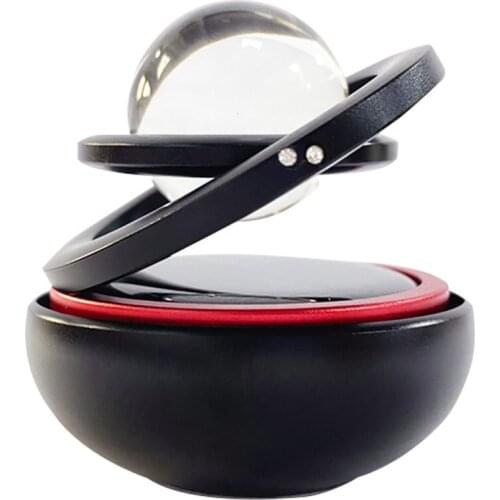 Star Solar Suspended Rotating Double Ring Car Fragrance Crystal Sphere Clean The Air Exquisite And Elegant Fragrance Sphere